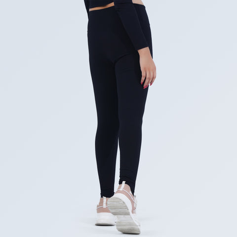 High Waist Rib Leggings