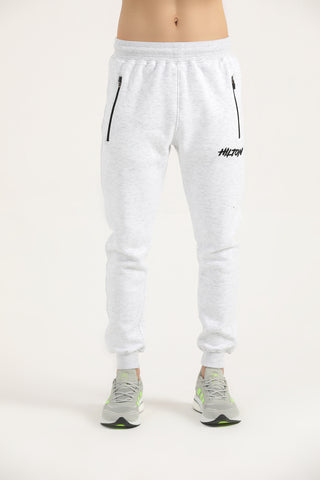 Oatmeal Embroider Joggers