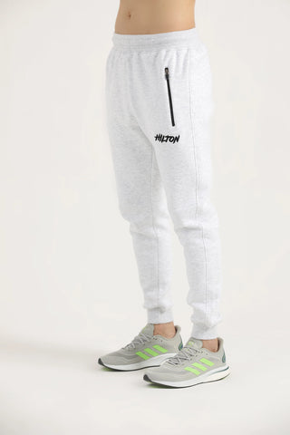 Oatmeal Embroider Joggers